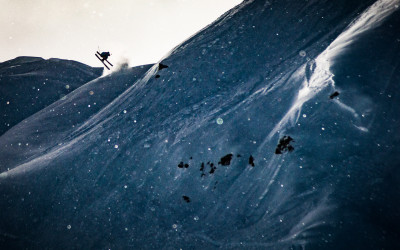 Leo Taillefer floats a 360 at the Red Bull Linecatchter event in Les Arcs, France. 2013.