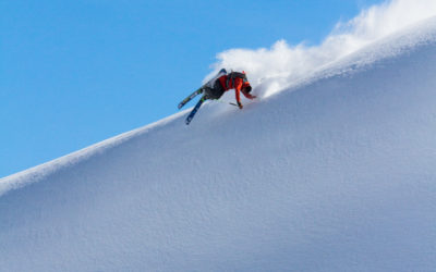 Tom Ritsch hand drag during Click On The Mountain competition in Courmayeur